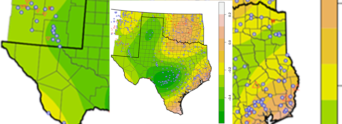 Hydrologic Statistics map of Texas